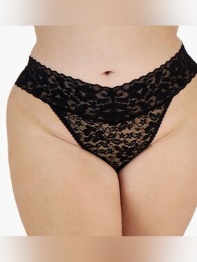 INC International Concepts Women's Plus Size Lace Thong Underwear Lingerie DEEP